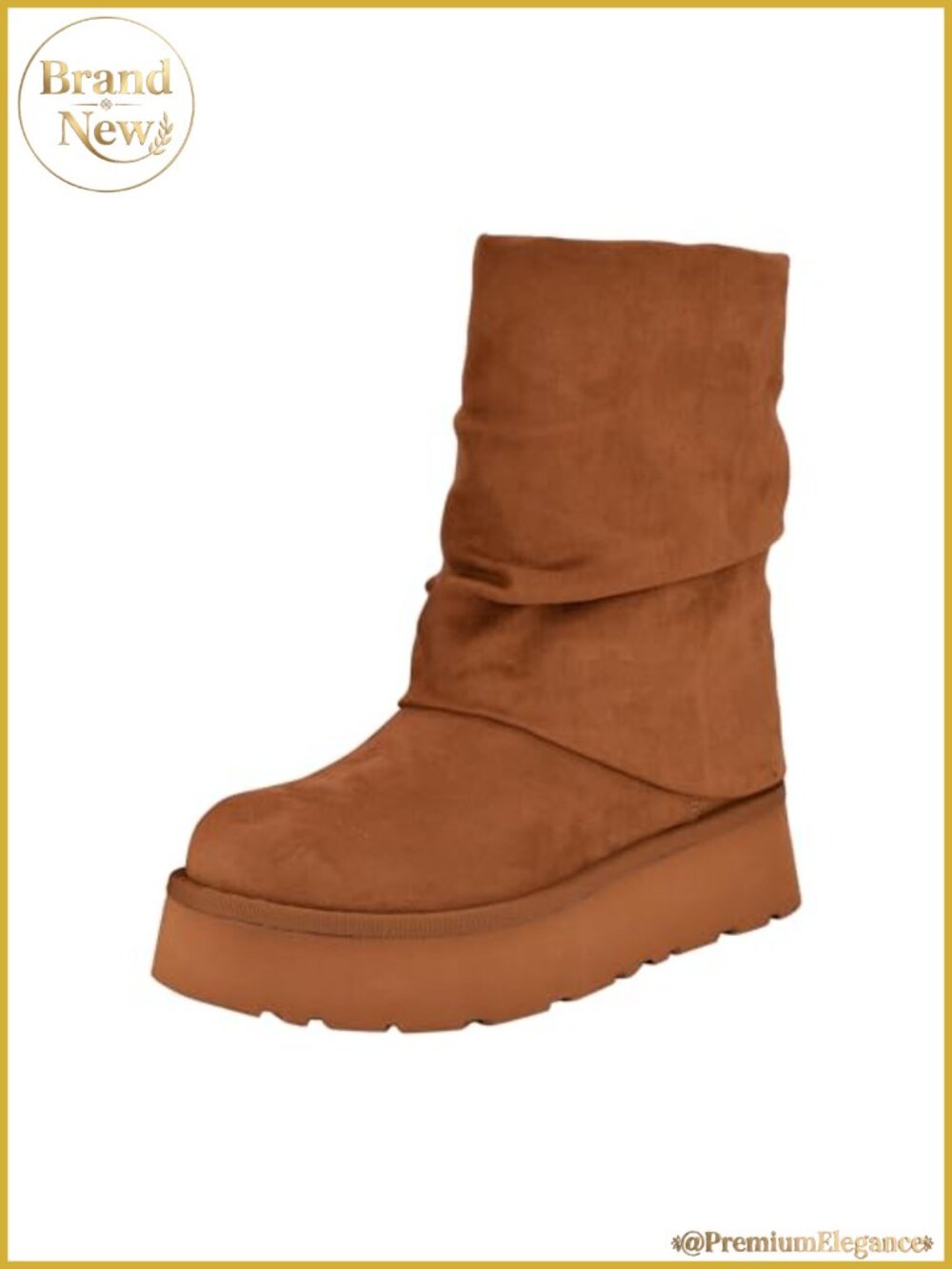 Suede Slouchy Fold-Over Boots